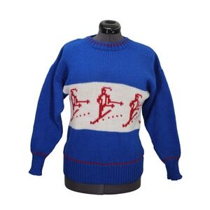 Helga Rule Vintage Sweater‎ Women's M Cowichan Folklore Skier Knit Winter